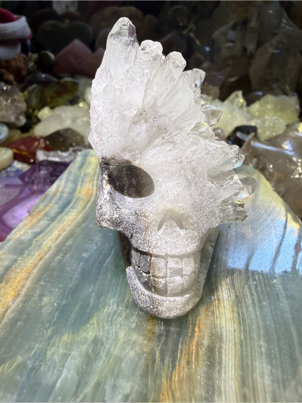 Clear Quartz Skull Cluster